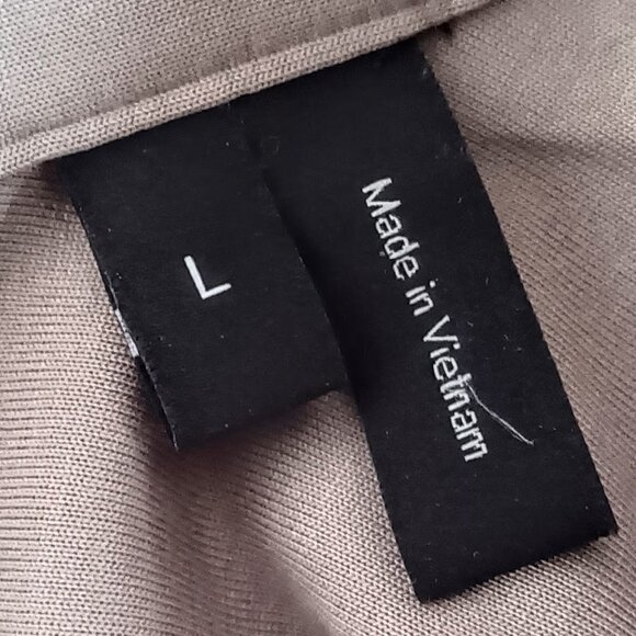 Theory Men's Taupe Patch Pocket Structure Knit Long Sleeve Shirt - Picture 6 of 9